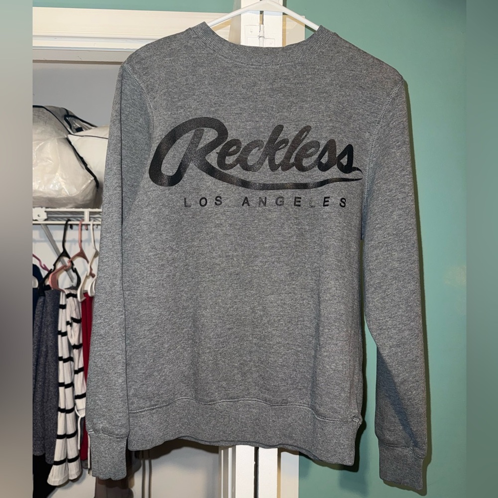 Young & Reckless Gray Crewneck Sweater